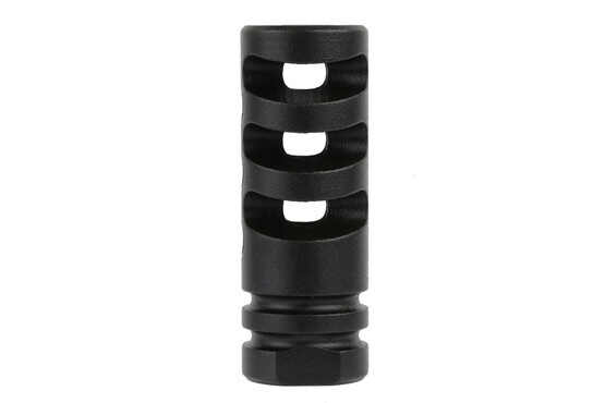 The nada zero impulse Muzzle brake by Radical Firearms is machined from 4150 chrome moly steel